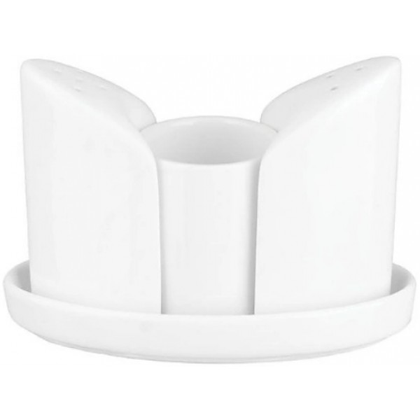 Набор д/специй 3 предмета,  фарфор,  белый,  SANDSTONE