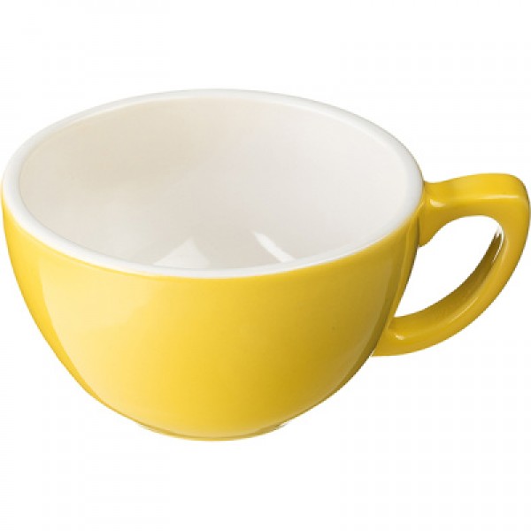 Чашка 300мл/d=11/6/h=6, 5см,  фарфор,  желтый,  DOPPIO