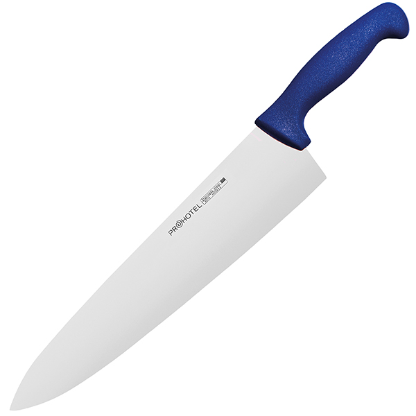 Нож поварской «Проотель» сталь нерж., пластик;  , L=435/285, B=65мм;  синий, металлич.
