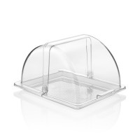 Поднос сервировочный GN 1/2 32, 5*26, 5 см. поликарбонат,  прозрачный,  с крышкой Roll-Top