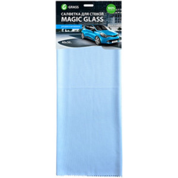 Салфетка из микрофибры для стекол Magic Glass,  30*30 см