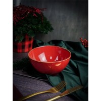 Салатник 770мл/d=16см,  фарфор,  красный,  PORLAND