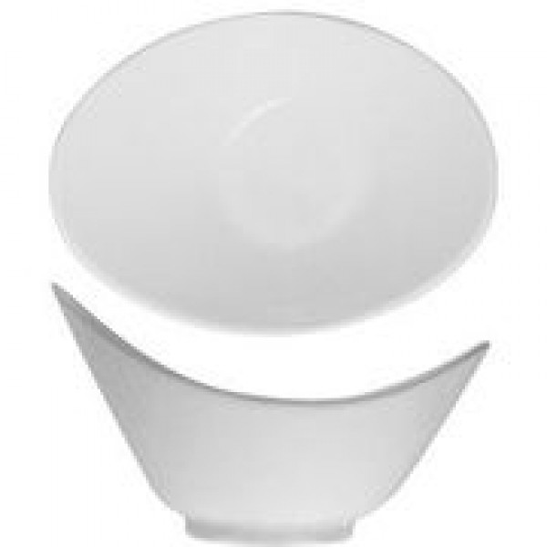 Салатник 1100мл/l=26, 5х19, 7cm,  белый фарфор,  KUNSTWERK