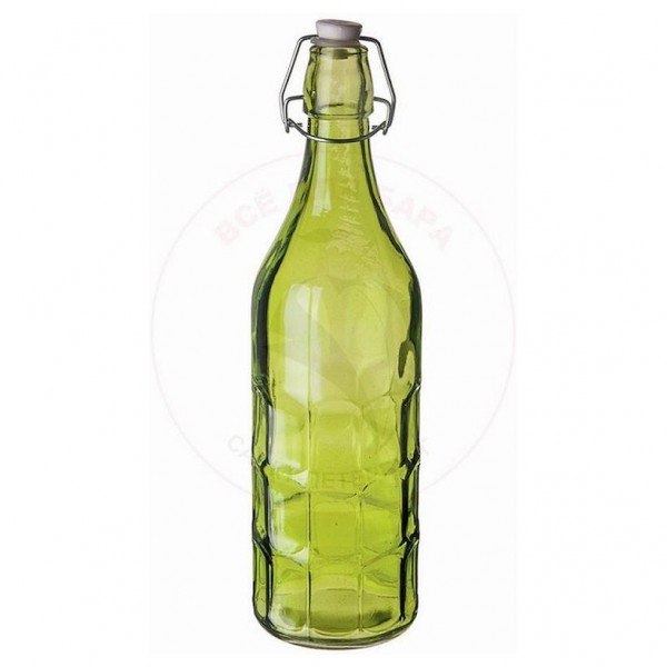 Бутылка 1л,  зеленая с крышкой,  стекло,  P.L. Proff Cuisine