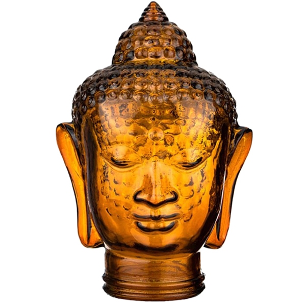 Декор для стола «Будда»;  стекло;  H=30см;  оранжев.,  SUN MIGUEL