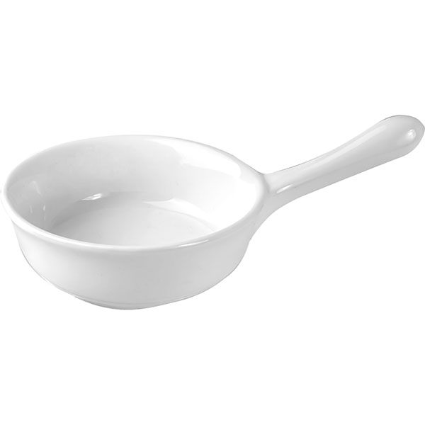 Кокотница 115мл//d=9см/l=15, 5см,  белый фарфор,  Китай