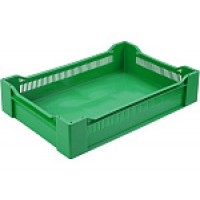 Ящик 600х400х135мм перфорир.,  дно сплошное,  ПЭНД