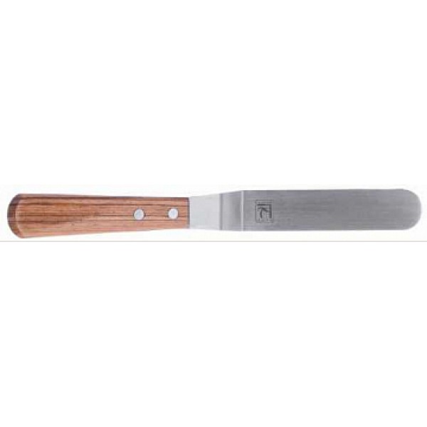 Нож-лопатка кондитерская металлическая с дерев. ручкой,  изогнутая,  25 см,  P.L.