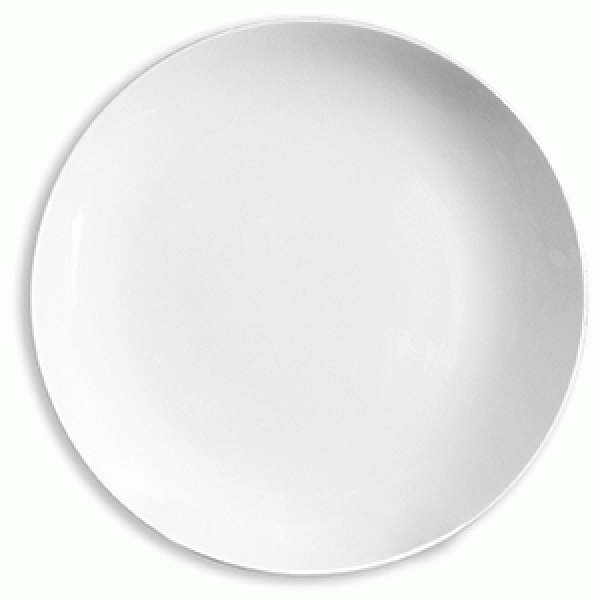 Блюдо круглое d=34, 5см б/борта,  белый фарфор,  KUNSTWERK