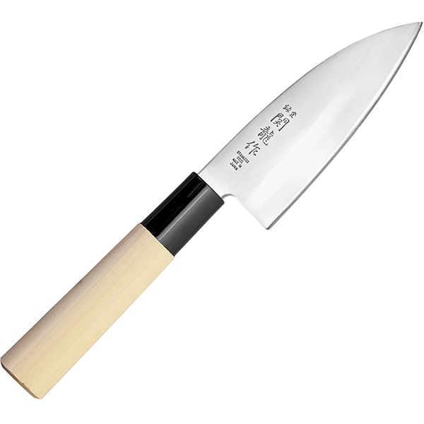Нож кухонный «Киото» двусторонняя заточка;  сталь нерж.,  дерево;  L=215/105,  B=37мм,  Sekiryu
