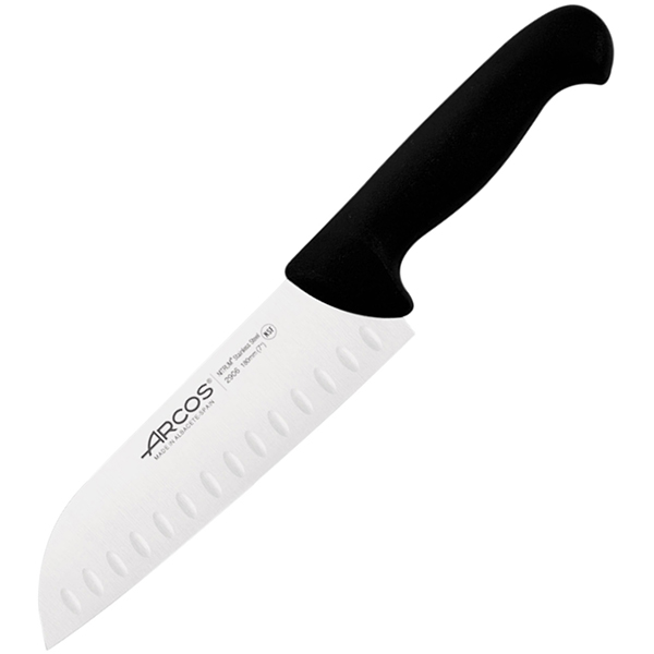 Нож поварской «2900»;  сталь нерж.,  полипроп.;  L=31/18,  B=5см;  черный,  металлич.,  ARCOS