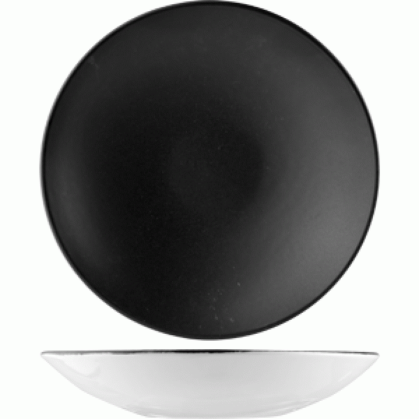 Салатник 260мл/d=15, 3см «Dusk-Contour»;  фарфор черный,  STELLITE