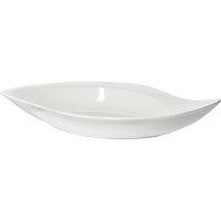 Салатник 820мл/l=36х21/h=4, 2см,  белый фарфор,  KunstWerk