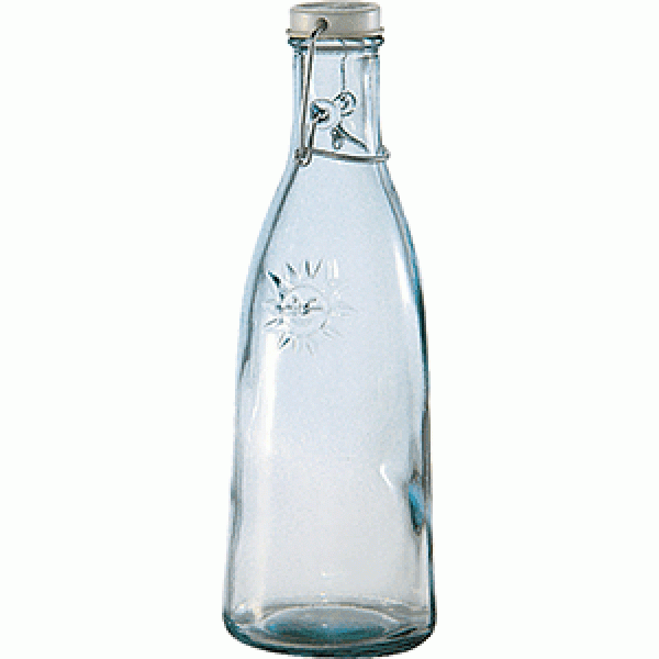Бутылка 1L/d=9, 8cm/h=28cm с пробкой стекло,  SAN MIGUEL