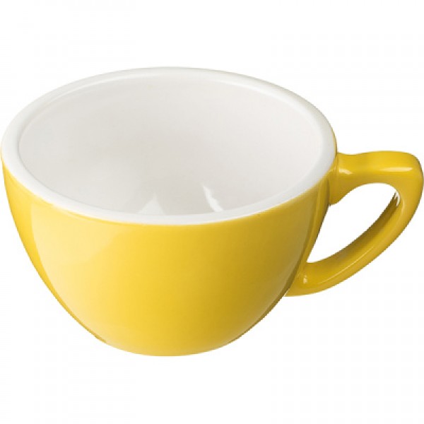 Чашка 200мл/d=9, 7/5/h=6см,  фарфор,  желтый,  DOPPIO