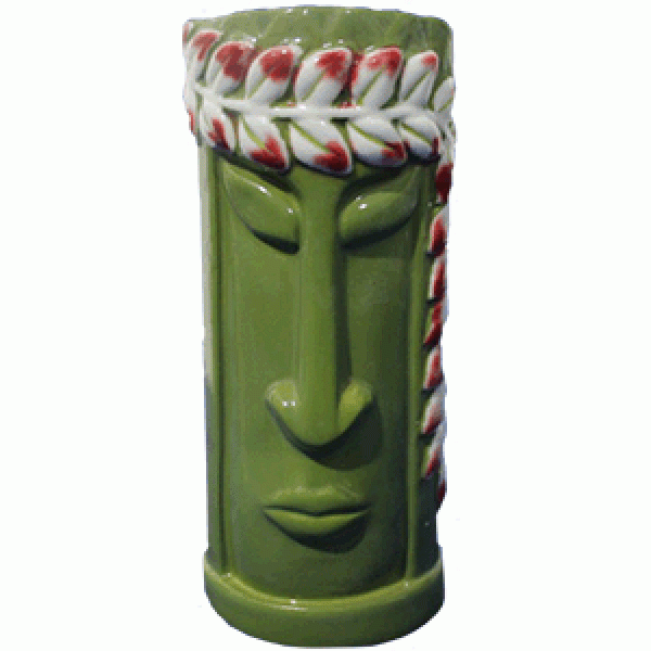 Стакан д/коктейлей «Тики»; керамика; 350мл; D=66, H=154мм; зелен. КИТАЙ