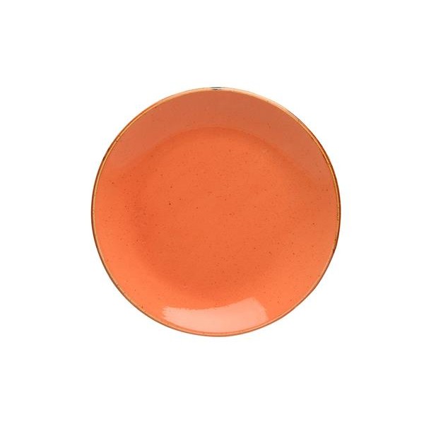 Тарелка d=24см,  фарфор,  оранжевый,  PORLAND
