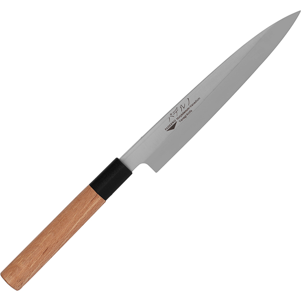 Нож янагиба д/суши,  сашими;  сталь нерж.,  бук;  L=360/210,  B=35мм;  металлич.,  св. дерево