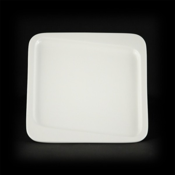 Тарелка квадратная 25х25см,  белый,  SAM&SQUITO QUADRO