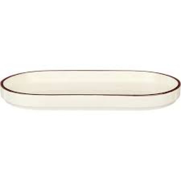 Блюдо овальное l=20, 3х14, 3/h=2, 7cm белый с рис.,  KUNSTWERK